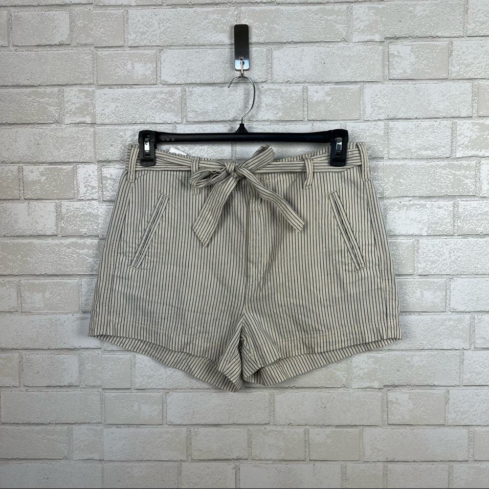 American Eagle Striped High Waisted Cotton Shorts NEW